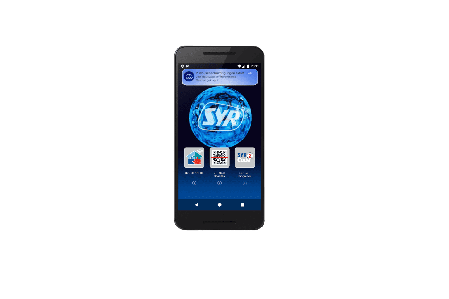 SYR App auf dem Smartphone
