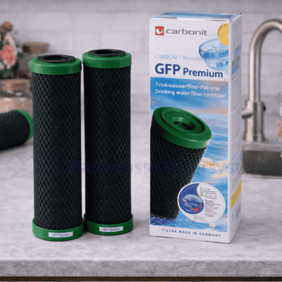 Carbonit GFP Premium Wasserfilterpatronen Set | 9 3/4” Aktivkohleblock mit hoher Adsorptionsleistung