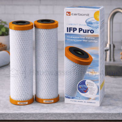 Carbonit IFP Puro Wasserfilterpatronen Set | 9 3/4” Aktivkohleblock mit Kapillarmembran