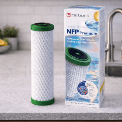 Carbonit NFP Premium Filterpatrone (9 3/4″) für Aktivkohlefilter für Auftisch- & Untertischfilter