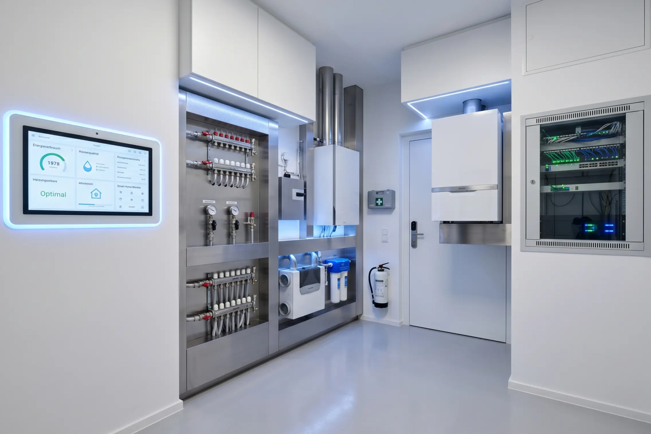 Moderner Hauswirtschaftsraum und Technikraum