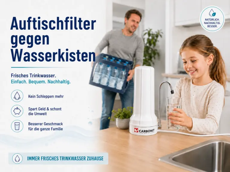 Auftischfilter gegen Wasserkisten: Frisches Trinkwasser direkt aus der Küche