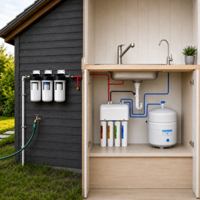 QuellProtect - Brunnenwasser-Komplettfilter mit Umkehrosmose – zur Reduzierung von Eisen, Nitrat und Mikroorganismen