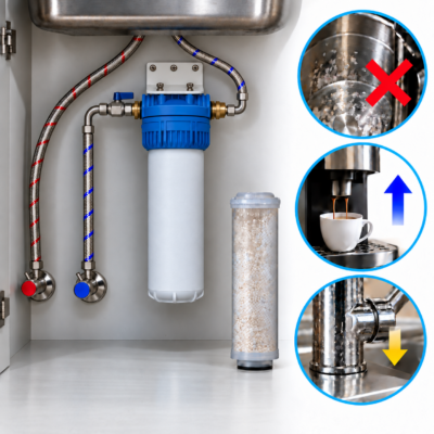 Untertischfilter Kalk Quick – weniger Kalk aus dem Küchenwasserhahn